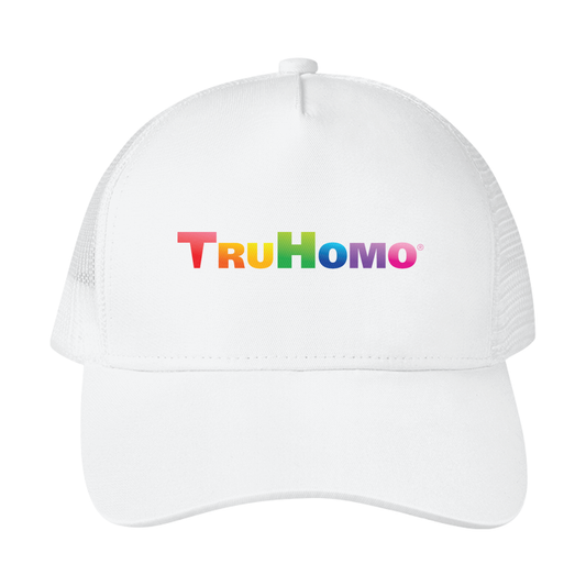 Tru Homo,Trucker,Hat,Rainbow,Cap,Trucker Hat,Mesh Back,Snapback,Crossbreeze